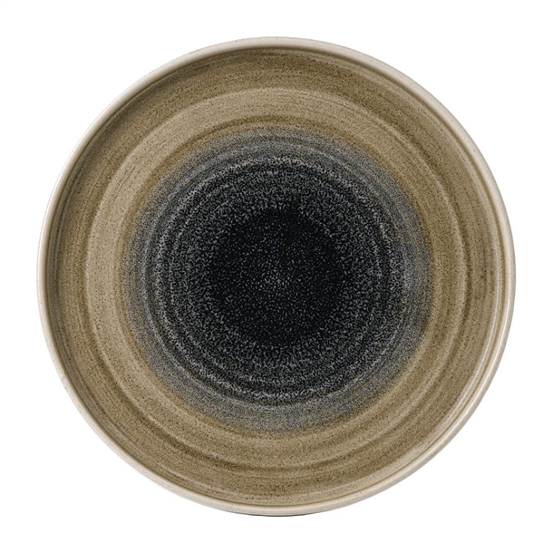 Super Vitrified Stonecast Aqueous Bayou Walled Plate 8 1/4 " (Box 6) (Direct)