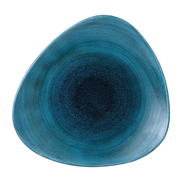 Stonecast Aqueous Lagoon Triangle Plate 10 1/2 " (Box 12) (Direct)