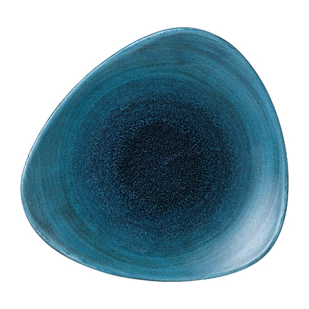 Super Vitrified Stonecast Aqueous Lagoon Triangle Plate 9 " (Box 12) (Direct)