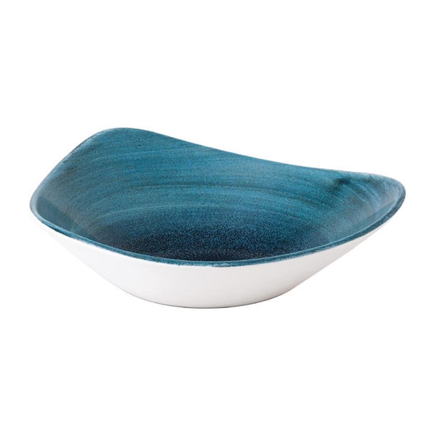 Super Vitrified Stonecast Aqueous Lagoon Triangle Bowl 21oz (Box 12) (Direct)