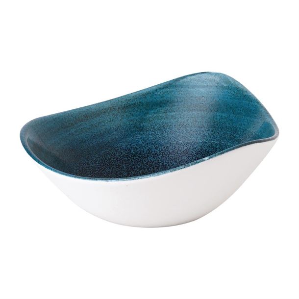 Super Vitrified Stonecast Aqueous Lagoon Triangle Bowl 13oz (Box 12) (Direct)