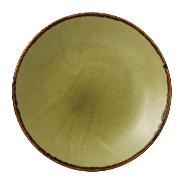 Dudson Harvest Deep Coupe Plate Green - 255mm (Box 12) (B2B)