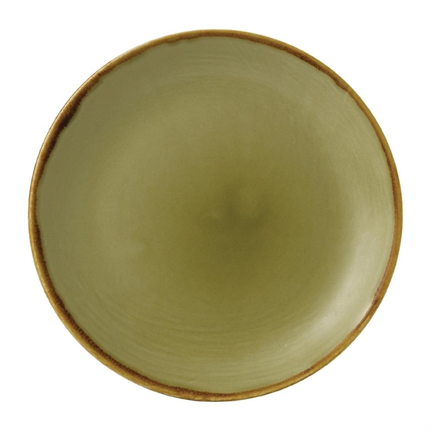 Dudson Harvest Round Plate Coupe Green - 165mm (Box 12) (B2B)