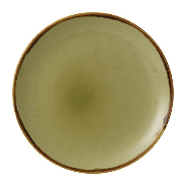 Dudson Harvest Round Plate Coupe Green - 260mm (Box 12) (B2B)