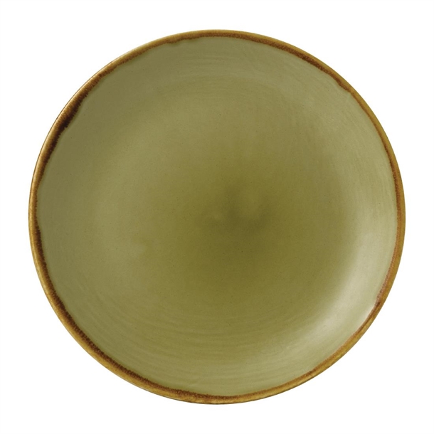Dudson Harvest Round Plate Coupe Green - 288mm (Box 12) (B2B)