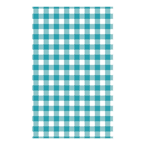 Greaseproof Paper Gingham Teal 190x310mm - 200 Sheets