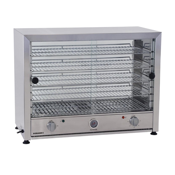 Roband Pie Master Pie Warmer PM100L Glass Doors with Light 100 pies (B2B)