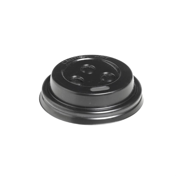 BioPak Hot Paper BioCup Lid 63mm - Black (Box 1000)