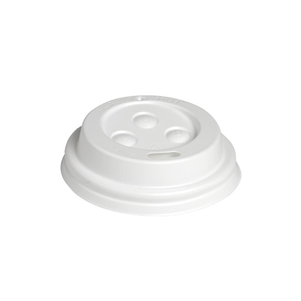 BioPak Hot Paper BioCup Lid 63mm - White (Box 1000) (B2B)
