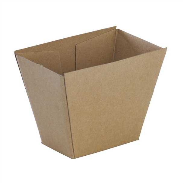 BioPak BioBoard Takeaaway Chip Box Kraft - 70x45x90mm (Box 500)