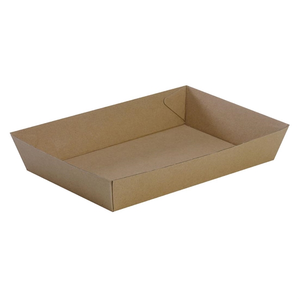 BioPak BioBoard Tray #4 Kraft - 228x152x45mm (Box 250) (B2B)