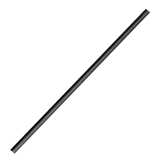 BioPak Paper Straw - Black - 6mm (Sleeve 250)