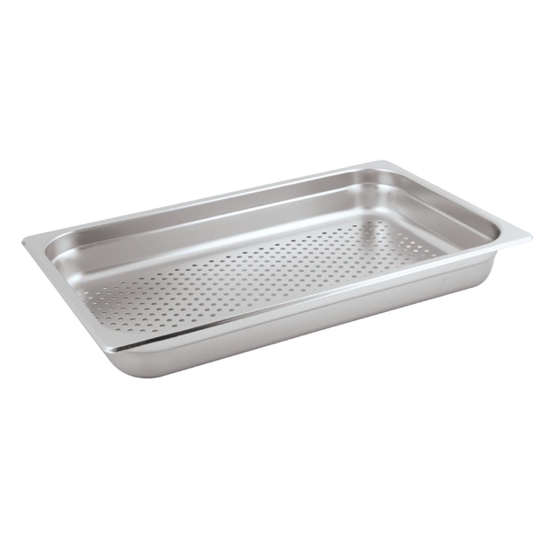 Trenton Stainless Steel 1/1 Anti Jam Gastronorm Tray Perforated - 65mm