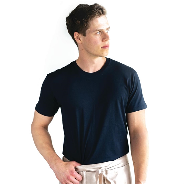 Hawker Mens Cotton Crew Neck Slim Fit T-Shirt Navy - Size XL