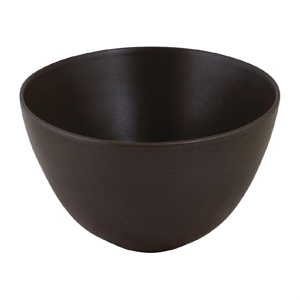 Zuma Deep Rice Bowl Charcoal - 163mm (Box 6) (B2B)