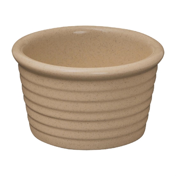 Zuma Ramekin Ribbed Sand - 85x50mm (Box 6)