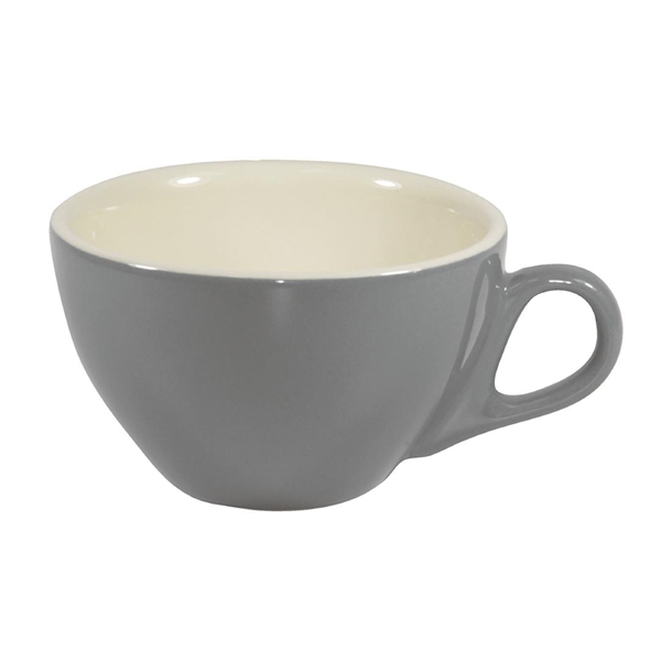 Brew Cappuccino Cup French Grey/White 220ml (Box 6) (B2B)