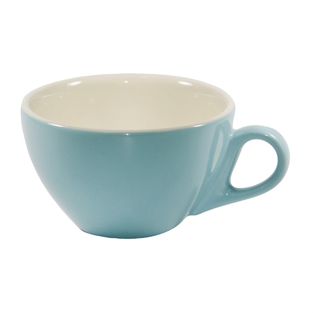 Brew Cappuccino Cup Maya Blue/White 220ml (Box 6) (B2B)
