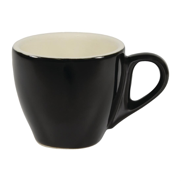 Brew Espresso Cup Onyx/White 90ml (Box 6) (B2B)
