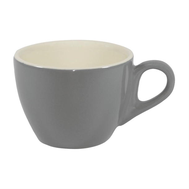 Brew Flat White Cup French Grey/White 220ml (Pack 6)(B2B)