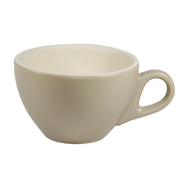 Brew Latte Cup Harvest/White Matt 280ml (Box 6) (B2B)