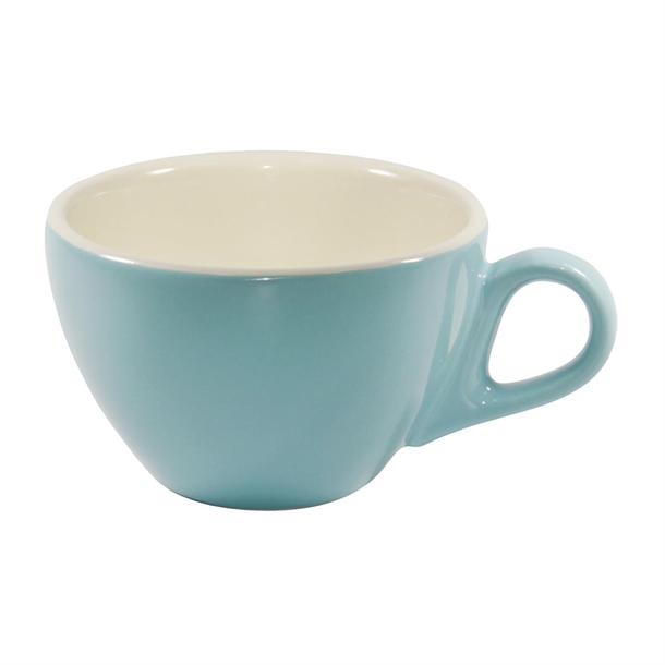 Brew Latte Cup Maya Blue/White 280ml (Box 6) (B2B)
