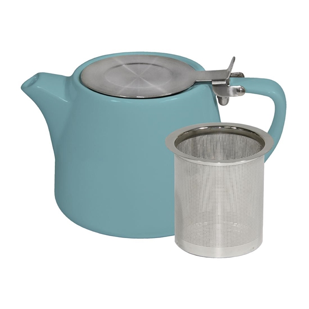 Brew Stackable Teapot S/S Lid & Infuser Maya Blue 500ml (Box 2) (B2B)