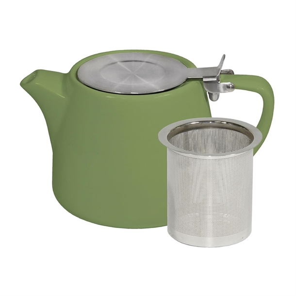 Brew Stackable Teapot S/S Lid & Infuser Sage 500ml (Box 2) (B2B)