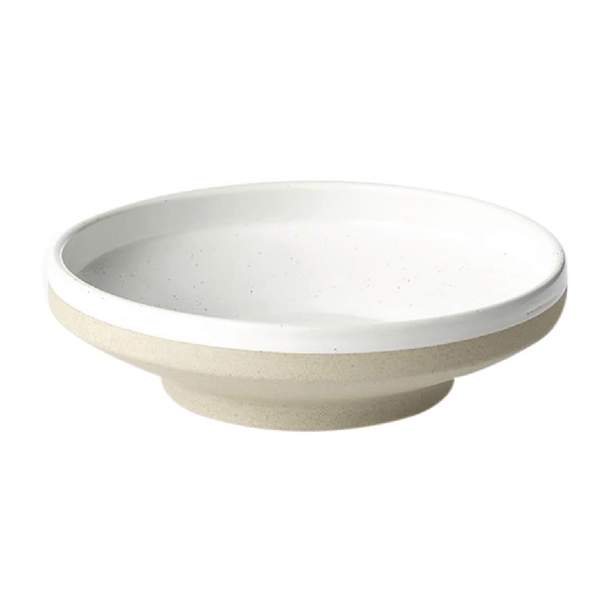 Tablekraft Soho Round Bowl Footed White Pebble 153x35mm (Box 6) (B2B)