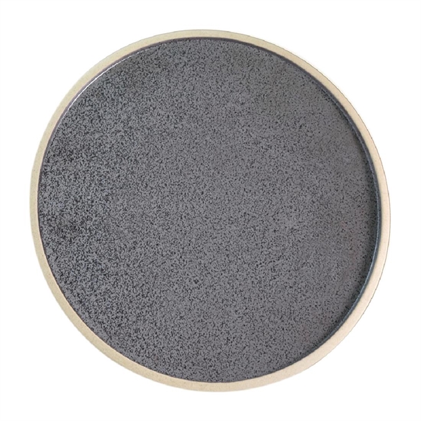 Tablekraft Soho Round Plate Speckle Black 285mm (Box 4) (B2B)