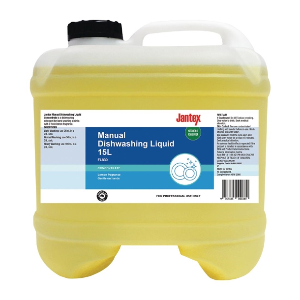 Jantex Manual Dishwashing Liquid Concentrate Lemon - 15Ltr