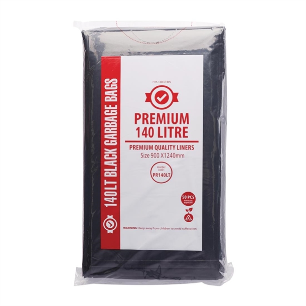 Jantex Premium Garbage Bag Black - 140Ltr (Box 50)