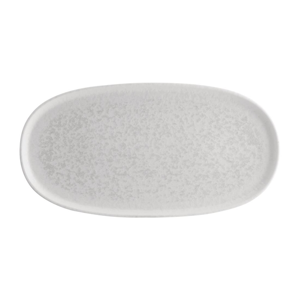 Bonna Lunar Oval Platter White - 300x160x17mm (Box 6) (B2B)