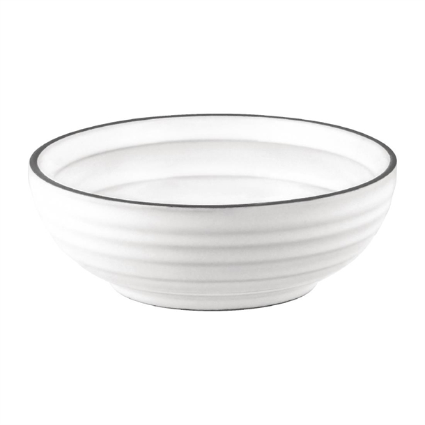 Tablekraft Linea Round Bowl White - 120x43mm (Box 6) (B2B)