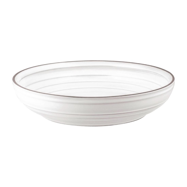 Tablekraft Linea Round Pasta & Soup Plate White - 220x50mm (Box 4) (B2B)