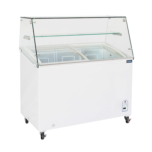 Polar G-Series Display Chest Freezer with Glass Surround - 200Ltr
