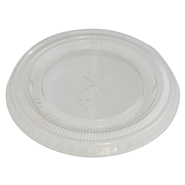 eGreen Tru Green rPET100% Flat Lid with Hole - for 12/16oz (Box 1000)