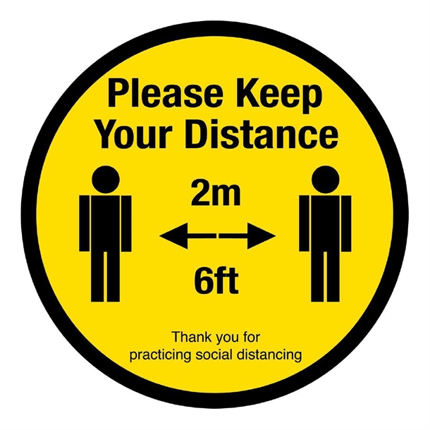 Please Keep Your 2 Metre Social Distancing Floor Graphic - 200mm
