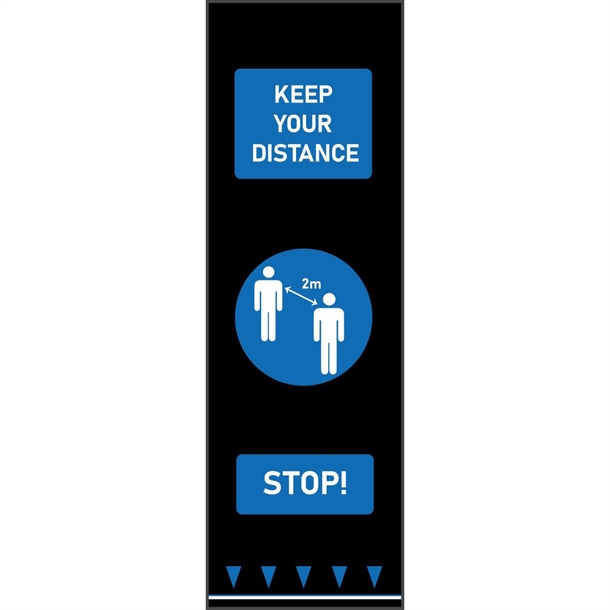 Coba Social Distancing Floor Mat People Blue - 0.65x2m (B2B)