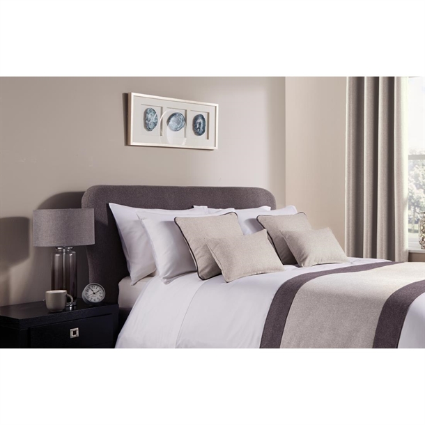 Comfort TUNDRA Cushion Piped PLATINUM - 45x45cm (piped in PEWTER)