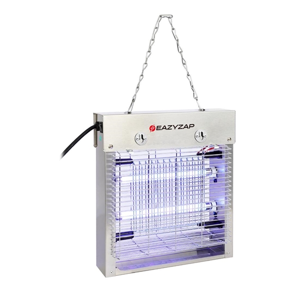 Désinsectiseur LED en inox brossé Eazyzap 8W