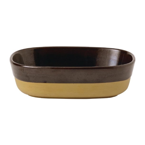 Churchill Emerge Cinnamon Brown Dish 170x120x5omm Box 6 (Direct)