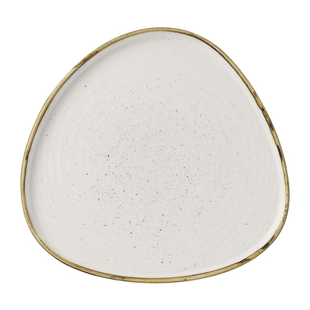 Stonecast Barley White Triangle Walled Chefs Plate 260mm 10 1/4" (Box 6)(Direct)