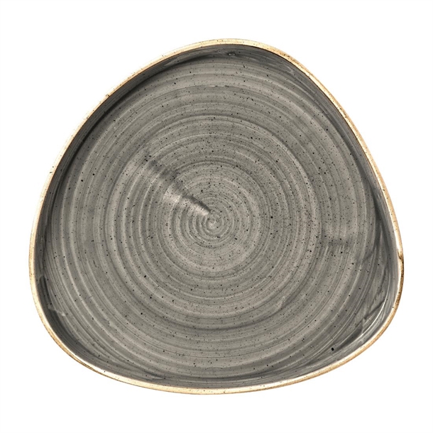 Stonecast Grey Triangle Walled Chefs Plate 260mm 10 1/4" (Box 6) (Direct)