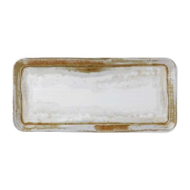 Sandstone Organic Coupe Rect Platter 349x158mm 13 3/4x6 1/4" (Box 6) (Direct)