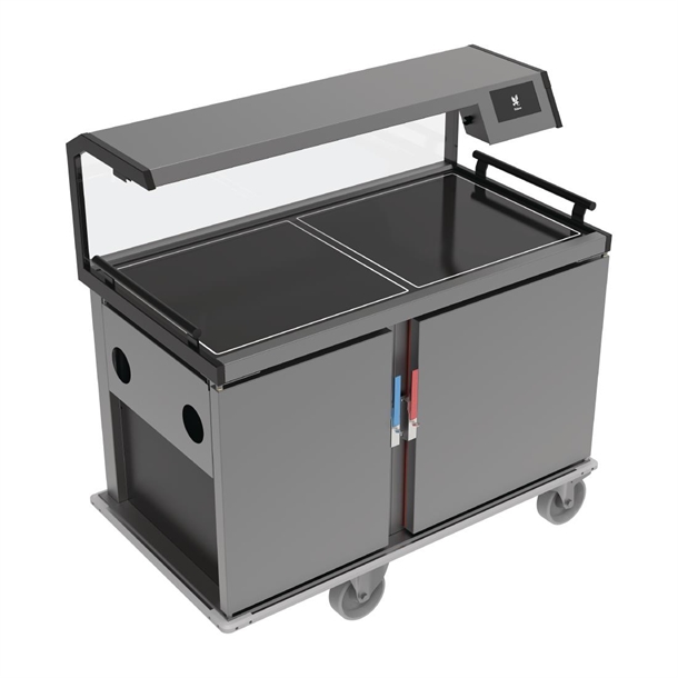 Falcon Meal Delivery Trolley One Heated One Refrigerated Compartment (Direct)