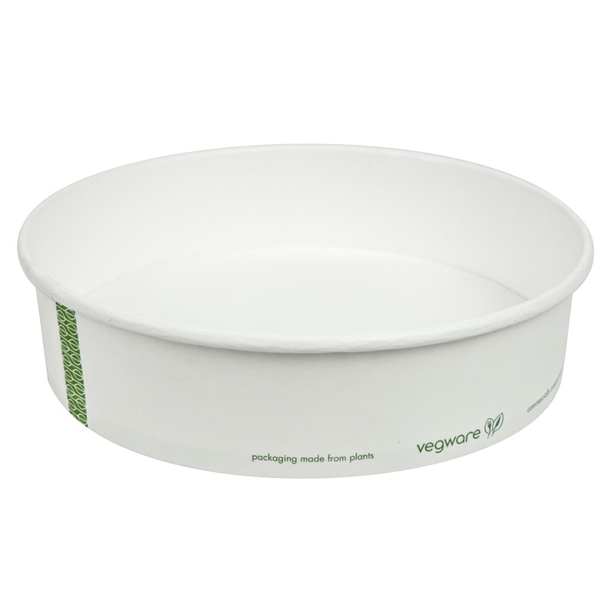 Vegware PLA-Lined Paper Food Bowl 185-Series - 26oz