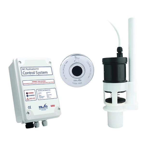 KWC DVS WC Flushvalve Kit in-built Overflow&Wave-on Sensor C/W 3m cable (B2B)