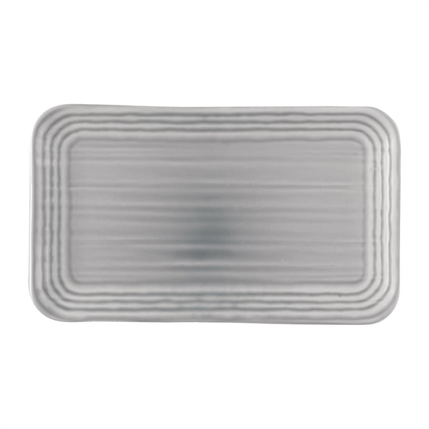Dudson Harvest Norse Grey Organic Rect Plate 269mmx160mm(Box 12) (B2B)