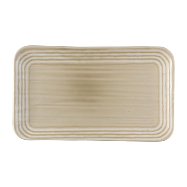 Dudson Harvest Norse Linen Organic Rect Plate 269x160mm (Box 12) (B2B)